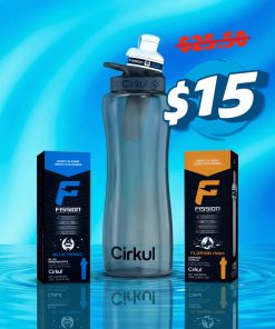 32oz. Black Tint Plastic Bottle & Two Fission® Sip® Cartridges