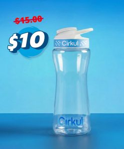 16oz. Plastic Bottle with Blue and White Lid 2.0